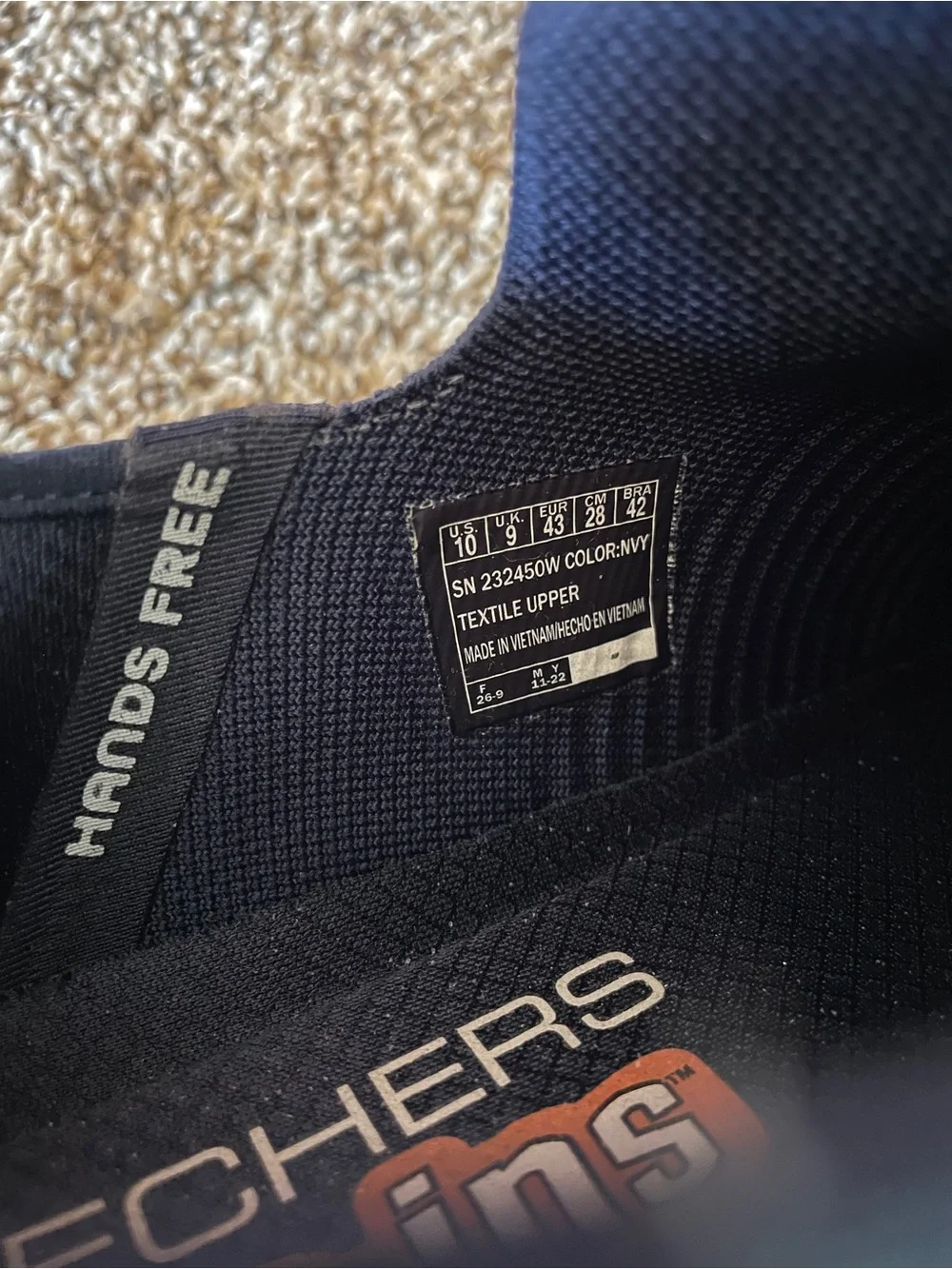 Skechers Navy Slip-On Men's Athletic Sneakers